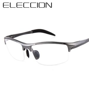 Lenses Eleccion Brand Prescription Men Glasses Frame Aluminium Magnesium Alloy Frame Spectacle Eyeglasses Myopia Glasses Sports Goggles