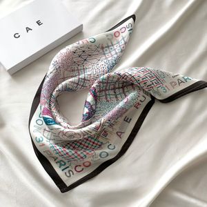 Daily Outfit Home Fashion Silk Scarves French Vintage Women Boutique Headscarf Shawl Work Outgoing Charm Gift Scarf Designer New Scarves Size 50x50cm