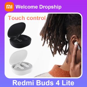 Hörlurar Xiaomi Redmi Buds 4 Lite Lätt med laddningsfodral Bluetooth -hörlurar Global version Ture trådlösa hörlurar för sport