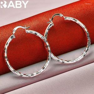 Kolczyki obręcze Urbaby 925 Sterling Srebrny 40 mm Big Circle for Woman Charm Wedding zaręczyny