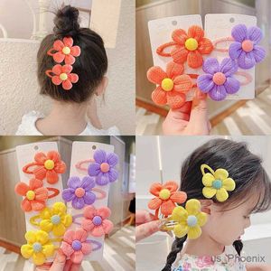 Haarzubehör 2 PCs/Set Kinder süße Farben Blume Ornament Hair Clips Mädchen schöne süße hohle Barrettes Haarnadel Kinder Haarzubehör Accessoires