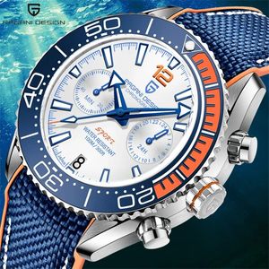 Pagani Design Diver Watch Men Men 10Bar Data à prova d'água Relógio Sports Relógios Top Brand Mens Quartz Wrist Relogio Masculino 240419