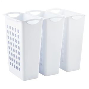 3st Sterilite Sortering Hamper White förvaringskorgar Tvättkorg 240420