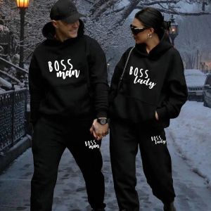 Polos Couple Fashion Tracksuit Set/couple Tshirt Fleece Hoodie + Pant Set Cotton Tshirt Casual Hoodie Fashion Print Streetwear