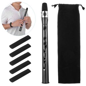 Saxofon Mini Pocket BB Saxofon Alto Mynstycke ABS SAX med 5 vassar Black Saxophone Set Woodwind Musical Instruments Accessories Hot