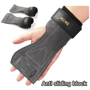 Handskar 2st Gymhandskar Fitness Hand Palm Protection Equipment Anti Slip and Wearresistent handledsskydd Hårt draggreppstyrka förbud