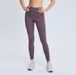 L130 Yüksek Bel Koşu Pantolon Baskı Yoga Taytlar Spandex Kadın Yumuşak Sıkı Spor Kadın Fitness Yogatrousers77737395