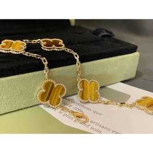 Alta versão V pulseiras de designer de ouro Van Clover Bracelet Gold Love Bangle Festa de Cristal Sparkling
