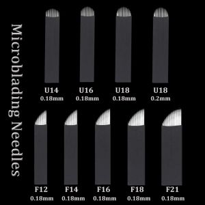 Иглы 100 шт. Ламинас Тебори 0,18 мм микроблейдинг игрок Flex 12/14/16/18/21/14U/16U/18U PINS Nano Blade для постоянного макияжа.