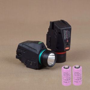 Lights Tactical Airsoft Broń Glock 17 Light Red Dot Laser Wskazówka Widok Wojskowy Pistolet Lanterna Torcha na szynę 20 mm