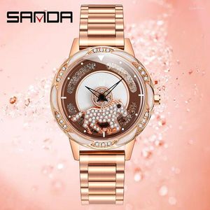 Armbandsur sanda / tillverkare Rotary Watch Women's Fashion Trend Simple Internet Celebrity1024 San Martin Store Luxury