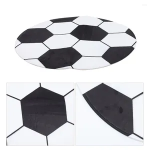 Carpets Football Pattern Rug Round Design Floor Mat Computer Chair Cushion Ground