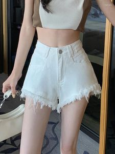 Women's Jeans Female Fashion Casual Summer Cool Women Denim Shorts High Waist White Blue Sexy Waisted Elastic Short