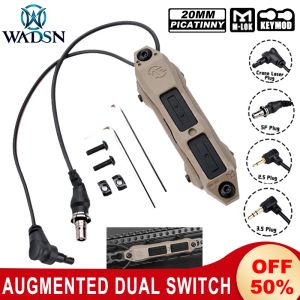 Lights WADSN Tactical Augmented DualFunction Pressure Switch Tape Crane Plug For PEQ DBAL A2 SF FlashlightFit Mlok Keymod 20mmPicatinny