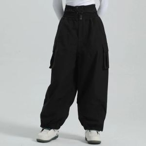 Pantaloni 2024 pantaloni da sci per adulti nuovi pantaloni da sci sciolti caldi inverno esterno impermeabile femmina neve brotch uomo snowboard abiti da snowboard