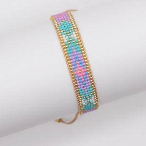 Strands Zhongvi Rainbow Bracelets for Women Boho Jewelry Miyuki in rilievo fatto Friendship Handde Regolable Bracciale Boemian Nuovo nei regali