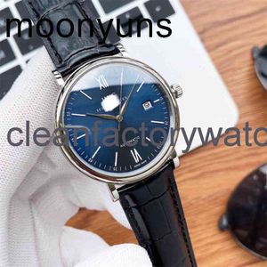 Läder Superclone Mens Iwcity Men 40mm Luxury Luminous Watch Designer Märke Lämpligt för stor pilot med Berto Fino Portuguese Sport Watches Business M DDWF