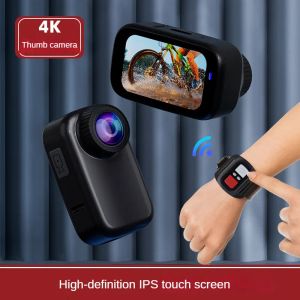 Cameras Outdoor High Definition Pet Sports Camera 4K Wearable WIFI Remote Control Camera Magnetic Suction Back Clip Thumb Camera