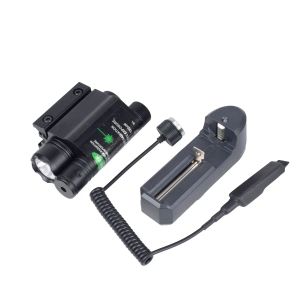 Luzes lanterna tática lanterna verde Visão de laser vermelho para 20 mm 11mm Rail caça -pistola Light Lanterna Airsoft Picatinny Light