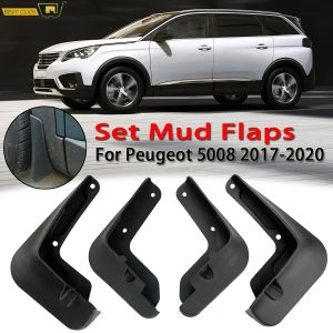 Bumlare främre bakre lera klaffar för Peugeot 5008 MK2 2 2017 2018 2019 Mudflaps Splash Guards Flap Mudguards OE nummer 1615101680 1615102480