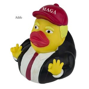 MAGA Trump Cap Ducks PVC Bath Floating Water Toy Funny Toys 0425