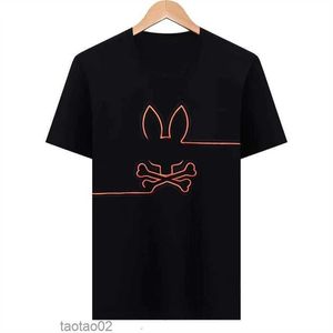 心理的なTシャツPSYCO RABBIT TシャツアメリカンデザイナービジネスファッションTEESメンズ女性USAハイストリートポロススカルラビットバニー3KVB