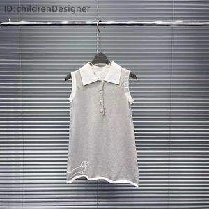 Crianças infantis meninas f saia de grife e camisa pesco