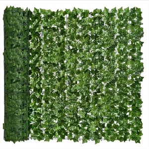 50x200 cm sztuczne bluszczowe żywopłot panele ogrodzenia zielonego liścia Faux Prywatność Ekran do domu na zewnątrz Dekoracja balkonu ogrodowego 1x3m 240419