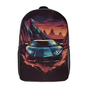 Rucksack Luxus Sportwagen studentische Straße atmungsaktive Rucksäcke Polyester coole Schulbeutel Reisedesigner Rucksack