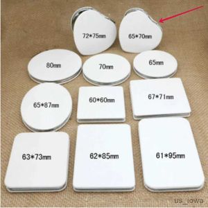 Mirrors All White Double Sided Mirror Foldable Pocket Makeup for Mirrors Circular Square Heart Women Girls Cosmetic Mirrors Beauty Tools