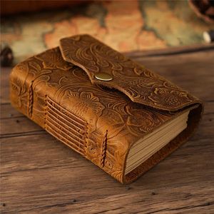 PU Leather Handmade Vintage Retro Notebook Travel Journal Diary Notepad Student Stationery Birthday Valentines Day Gift 240409