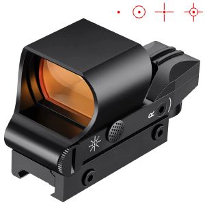 オプティクス1x28x40mm反射レッドドット視点スコープドットサイトピストル4レチクル戦術光学riflescope 11/20mmピカティニーレール