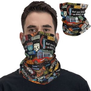 Masowe maski na twarz szyi gaiter trasa 66 Ameryka z chustka okładka szyi drukowane kamlale opakowane szalik łowić na nakrycia głowy dla mężczyzn dla mężczyzn