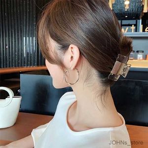 Stud Minimalist Metal Gold Color Hoop Earrings For Women Girl Fashion Large Circle Twisted Huggies Earring Wedding Party Jewelry