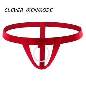 Briefas calcinhas inteligentes Menmode homens sexy tanga exótica Hollow Out Lingerie Crotch Open Bottomless Rouphe Penis Ring Panties Jockstrap Hombre Y240425