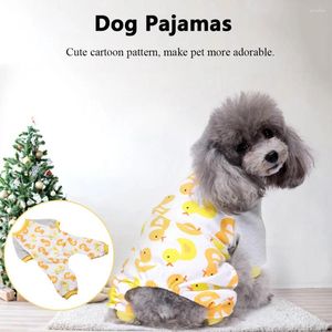 Собачья одежда пижамы зимняя одежда мультфильм принт теплый комбинезон для маленьких собак