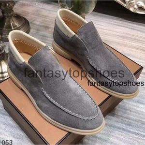 Loro piyano lp ayakkabı Newst nubuck erkek yürüyüş yüksek üst ayakkabılar lüks spor ayakkabılar kilit tasarımcı daireler slip-on elbise ayakkabı botları 39-46 z29b