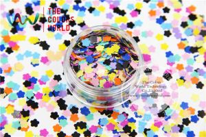 Glitzer FH4270 Mix Farben Blumen Formen lösungsmittelbeständiges Glitzer für Nagelkunst Nagelgel Nagellack Make -up und DIY -Dekoration