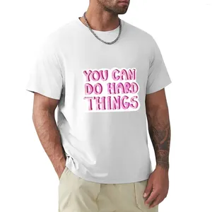 Polos masculinos Você pode fazer coisas duras (Jwade) T-shirt personaliza o pacote de camisetas gráficas do suor mass