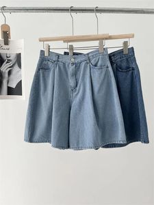 Shorts femminile femminile in denim color solido jeans femminile casual 2024 estate