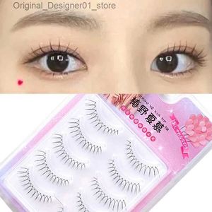 Falsche Wimpern 3/5 Paar koreanische gefälschte Wimpernmädchengruppe Wiederverwendbares 3D Ultra fein transparent gefälschte Wimpern U-förmige natürliche Wimpernverlängerung Q240425