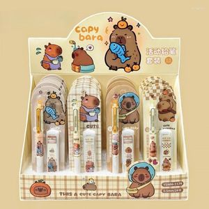 0,5 mm Kawaii Capybara Mechanical Pencil Set z uzupełnieniem Leads Gumer Cute School Office Pisanie Pencils Cartoon Pigieniarnia Prezent