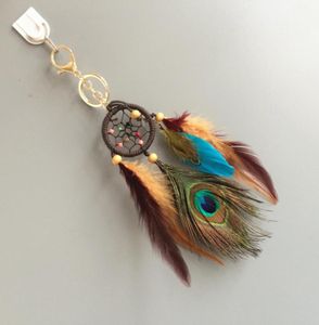 Top Quality 18quot Dream Catcher Small Car Hanging With Peacock Feather Who 5071508