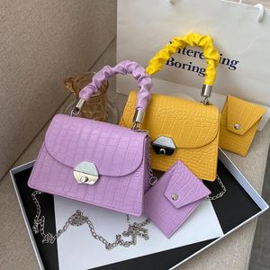 Сумка маленькая леди композит 2pcs/set sale милый кожа крокодило