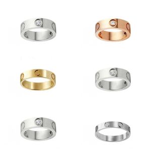 Fashionable designer rings popular titanium steel with diamonds vintage lady ring engagement couple lover plated gold rings for women wedding zh218 B4