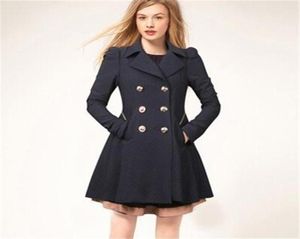 Women Coats Winter Trench Coat Modes Mody Mody Mantel Turndown -Kragen schlanker Oberbekleidungsknopf Schwarzer Navy Beige Kleidung6635204