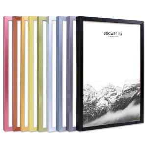 Frames New 9 Colors A3 A4 Szie Metal Picture Frame Poster Frame Classic Aluminum Photo Frames For Wall Hanging Certificate Frame
