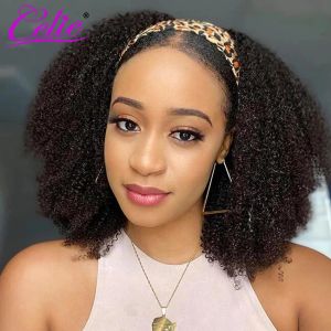 Wigs Celiehair Headband Wig Human Hair Kinky Curly Wig Glueless Brazilian Human Hair Wigs For Women Afro Kinky Curly Headband Wig