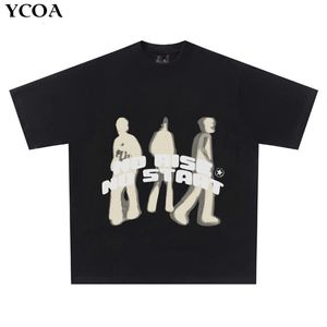 Camiseta de grandes dimensões homens secas rápidas Hip Hop Tshirt vintage 90s streetwear anime