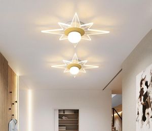 Taklampor Lyxig LED -ljus för balkong Aisle Hallväg Stair Lamp Flower Star Design Ytmonterad mini ingångslampor7792935